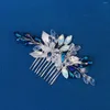 Cabelo Cabelo Chegada Blue Color Plant Style Women Jewelis