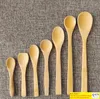 8 Storlek liten bambu skedar naturliga eeofriendly mini honungsked kök minicffe teeskoon barn glass skopa sn6842