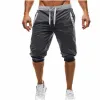 Qnpqyx new Mens Backgy Jogger Casual Slim Harem Shorts мягкие 3/4 брюки Мода Новый бренд с логотипом мужчинами спортивные штаны летние удобные мужские шорты m-3xl