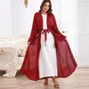 Etniska kläder abaya för kvinnor dubai elegant mode hijab cardigan klänning kalkon kaftan islam arab maxi ramadan vestidos blygsam mantel
