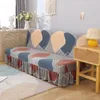 Chair Covers Folding Sofa Seat Slipcover Elastic All Inclusive Simple Bed Protector For Living Room S/M/L Size Cover With Skirt