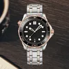 Titta på män Automatiska mekaniska klockor 40mm med Box Steel Armband Ceramic Bezel Sapphire Glass Fashion Business Wristwatch Montre de Luxe Watches