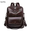 Backpack New Luxury Designer Ladies Backpack Trend Large Capacity Student School Bag High Quality PU Leather Travel Backpack Shoulder Bag J230517