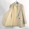 Small Suit Women Coat Spring and Autumn Korea Japan Trend Solid Color Casual Top Short Fit Double breasted Long Sleeve Overcoat