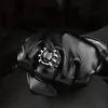 Ring men domineering retro inlaid with open ring index finger claw ruby bead large heavy black crystal