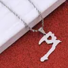 Chains Trendy Heart Pattern Stainless Steel Country Haiti Map Pendant Necklace Fashion Jewelry Accessories