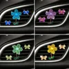 新しい1/3PCSクリスタルフラワーカーエアエアフレッシュナーラブリーリトルバタフライレディースの車の香水装飾クリップエアリフレッシャーカーフレグランス