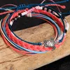 Pulseira feminina feita à mão Bracelets de onda de corda de verão boêmia Definir pulseiras de amizade ajustáveis ​​A tornozelo de jóias de oceano para mulheres meninas