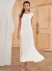 Vêtements Ethniques Blanc Ramadan Robes Africaines Vêtements Islamiques Pour Femmes Dubaï Abaya Turquie Arabe Musulman Robe Robe Musulmane Femme Vestidos 230517