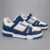 Designer Trainer Sneaker Low Virgil Casual Shoes Abloh Monogram Denim White Black Blue Green Red Pink Canvas Overlays outdoor Top Lows Platform Sneakers Size 36-45