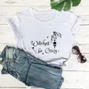 여자 T 셔츠 마녀가 미친 도착 할로윈 셔츠 면화 여성 Tshirt Unisex Funny Summer Short Sleeve Top Holiday 선물