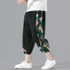 Men's Pants Style 2023 Chinese Hanging Summer Wide Groin Men Leg Hip Hop Print Bloomers Male Calf Length