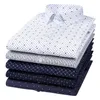 Herrklänningskjortor mans järnfria enkel vård långärmad kemis homme för män herr kläder vit arbetskontor tröjor 230517
