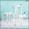 Emballage cadeau 4/6/8/10 pouces boîte à gâteau transparente boîtes de cuisson d'anniversaire à une seule couche avec ruban livraison directe maison jardin fête de fête Supplie Dhjba