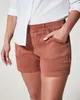 Pantalones cortos para mujer Stretch Twill Verano Casual Moda Vintage Cintura alta Elástico Flaco Ripped Lmitation Denim 230516