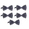 Bow Ties Grey Tie Men's Formal Dress Wedding Double Lay Groom