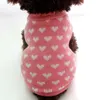 Abbigliamento per cani Cuori Maglione per animali domestici Maglione Cappotto per cuccioli di gatto Vestiti caldi 5 taglie
