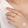 Anéis de banda Dowi S925 BIG PARELS 18K-GOLD BLODLATED COR HOLT EXIGERATION Design dedo dedo anéis de luxo para mulheres Presente de festa J230517