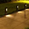 Zonne -verlichting LED Garden Lawn Lamp buitenlandschap Decor Simplicity Bollards Lichte waterdichte tuinlampen IP65 Pathway schemering tot zonsopgang