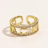 12 -stylowy projektant weselny dla kobiet pierścionki zespołu miłosne pierścionek biżuterii 2023 Nowa luksusowa marka regulowana pierścionka