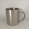 50pcs/lot Double-layer Brief Stainless Steel Coffee Mug Solid Color Portable Milk Water Cup Travel Camping Drinkware