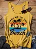 Women's Tanks Camis Summer Beach Tank Tops Women Take Me To The Coconut Tree Racerback Tops Letter Sleeveless Graphic Shirts Vacation Vest 2023 T230517