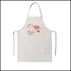 Delantales Hogar Sublimación Delantal En Blanco Con Un Cuello Ajustable Algodón Lino Blanco Cocinar Cocina Restaurante Elaboración Drop Delivery Gar Dhjqg