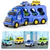 Diecast Model car TEMI Diecast Truck Toys car Engineering Vehicles Escavatore Bulldozer Truck Model Sets Kids Educational Boys For Toys 230516