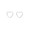 Dangle Earrings ROPUHOV 2023 S925 Silver Needle Simple Exaggerated Large Circle Heart Shape Super Shiny Delicate High-end Design Stud