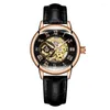 Wristwatches Fashion Skeleton Women Mechanical Watches Female Clock Automatic Self-Wind For Ladies Montre Femme