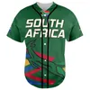 Chemises décontractées pour hommes Black History County Afrique du Sud Springbok Tribe Tattoo 3DPrint Summer Harajuku Baseball Jersey Short Sleeves X3