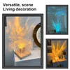 Rotating Water Pattern Small Night Lamp Creative Bedside Flame Atmosphere Lamp Dynamic Table Lamp Bedroom Decorative Lamps