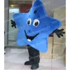 Noël bleu étoile mascotte Costume Simulation dessin animé personnage tenue Costume carnaval adultes fête d'anniversaire tenue fantaisie pour hommes femmes