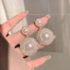 S3662 Bijoux De Mode Dangle Faux Perle Boucles D'oreilles Pour Les Femmes S925 Argent Aiguille Strass Boucles D'oreilles