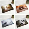 Ковры Scotland Border Border Dog Dog Decor Decor Pet Animal Дверь коврик без скольжения.