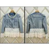 Women's Jackets Crop Women Outerwear Cropped Jean Jacket Plus Size Short Denim Pearl European American