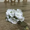 装飾的な花2014 3cm（72pcs/lot）ヘッドホワイトカラーマルベリークロスフラワーブーケ/ワイヤーステム/スクラップブッキング人工