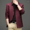 Heren Jackets Business Casual Men's Spring herfst Solid Color Single Breasted Male Simple Turn Down Collar Man Coats 7XL