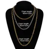 Kedjor rostfritt stål halsband för kvinnliga kvinnliga geometriska damer presenttillbehör Vanliga kedja smycken
