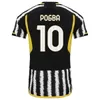 Jerseys de football 202324 Vlahovic Juventu Soccer Jerseys 2024 Bremer Danilo Chiesa Pogba Milik Bonucci Di Maria Rabiot Kean Locatelli Kostic Juve Football Shirt K