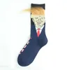 Trump Socken Dekor Lustige Männer Wahl Parodie Präsident Socke Mit 3D Gefälschte Haar Crew Baumwolle Socken Streetwear