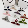 Wholesale Fashion Designer Brand Letter Hair Clips French Style Women Girl Candy Color Acrylic Barrettes Geometry Heart Shape Hairpin Hairclaw HairJewelry
