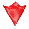 Bow Ties 2023 Solid Color Pocket Square Copy Silk Handduk Gul guldhandduk Snot-rag