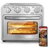 Luchtfriteuse broodrooster oven combinatie, 4 plak broodrooster convectie luchtfriteuse oven warm, braden, toast, bak, luchtbak, olievrij, 16qt