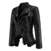 Femmes cuir Faux PU gothique veste 2023 femmes hiver automne fermeture éclair moto manteaux court noir survêtement