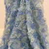 Dekorativa blommor 2023 Produkter Blue Rose Gradient Lace Fabric Women's Accessories