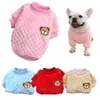 Vesten bordelen borduurwerk hondvest winter warme hondenkleding voor kleine honden pluche puppy kattenjas yorkies chihuahua shih tzu pug outfits