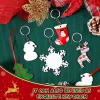 Sublimation de noël pendentifs vierges en bois ornement double face MDF décorations pendentif blanc en vrac arbre disques commémoratifs