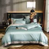 Set di biancheria da letto Songkaum 4 pezzi Copripiumino nordico 140s Tessuto di cotone a fiocco lungo Set confortevole Adatto alla pelle e traspirante