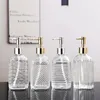 Storage Bottles 400ML Glass Empty Bath Pump Bottle Soap Dispensers Lotion Shampoo Shower Gel Holder Dispenser Bathroom Kitchen